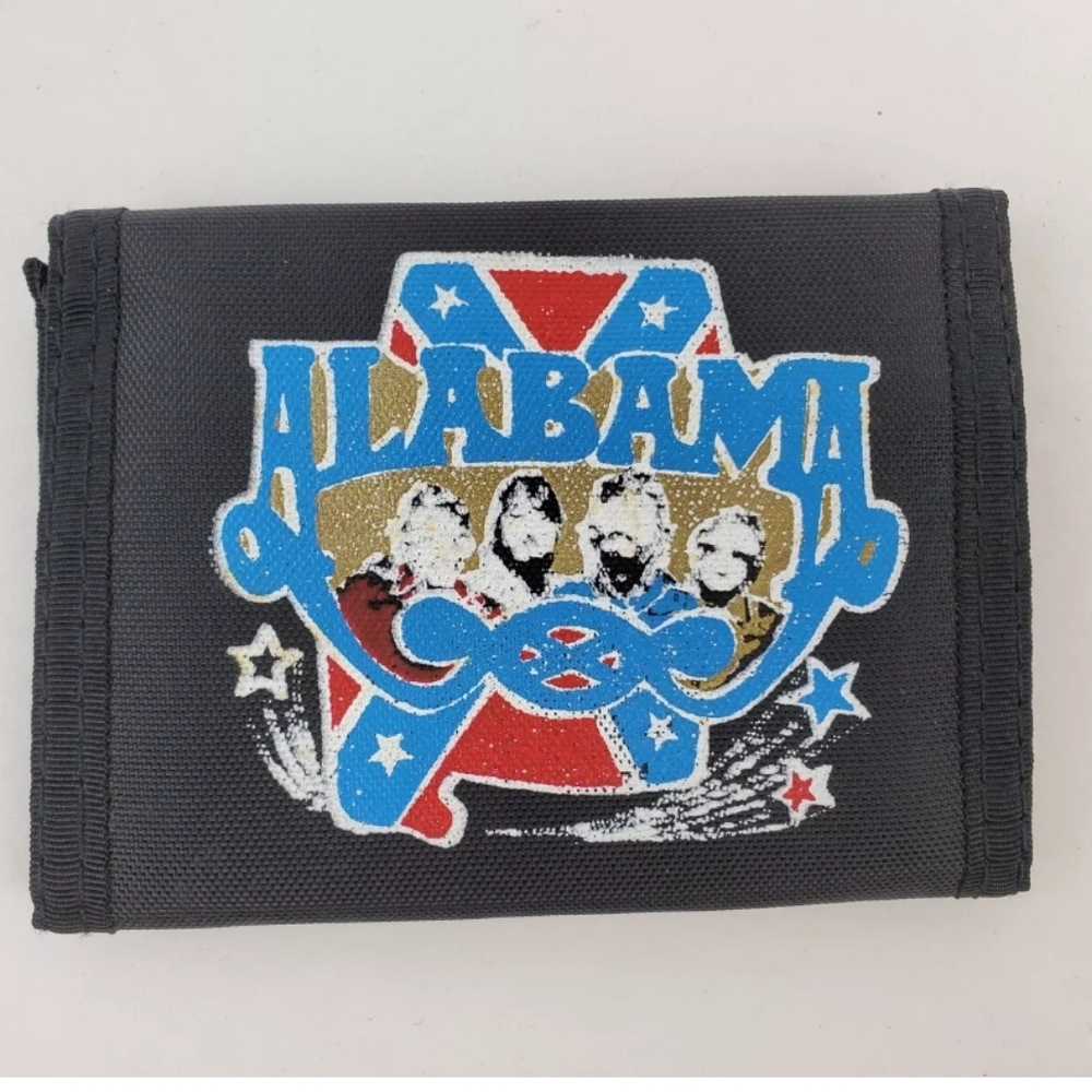 NEW VINTAGE VELCRO WALLET DEAD STOCK, ALABAMA THE BAND